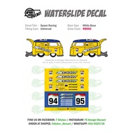 WB002 - Spoon Racing 1/64 Diecast Waterslide Decal - White Base
