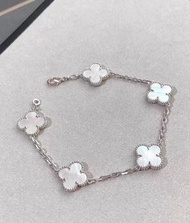 梵克雅寶四葉草白貝母五花手鍊