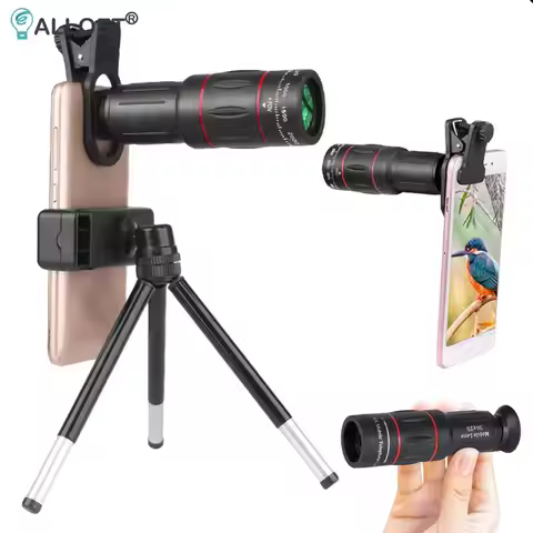 18X Phone Camera Lens with Tripod Zoom Cellphone Camera Lens Long Focus Universal External Zoom Came