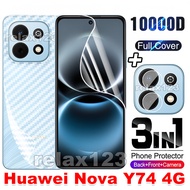For HUAWEI nova Y74 4G 3in1 Front Back Lens Hydrogel Film For Huawei Nova Y74 NovaY74 nova Y74 74Y 4