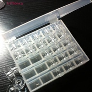 Trillionca Box With 25 Empty Clear Bobbin Box Sewing Machine Spool Brother Baby lock Single SG