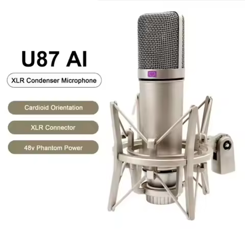 TOGYN U87AI XLR Condenser Microphone Professional Cardioid Studio Mic for Recording Podcasting Voic