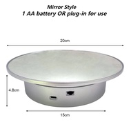 360° Rotating Shooting Display With Mirror Wireless Automatic Dask Electric Rotate Bi-directional Tu