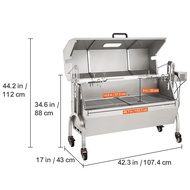 Pjga เตาย่างสแตนเลส VEVORย่างเสื้อมีฮู้ดย่างบาร์บีคิวหมูทั้งตัวลูกแกะแพะเตาถ่าน