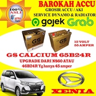 Aki Gs Astra Mobil Daihatsu Xenia Gs Calcium 65B24R , 55 Ah