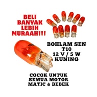 TURN LIGHT BULB T10 ORANGE YELLOW 12V/ 5W MOMENTUM