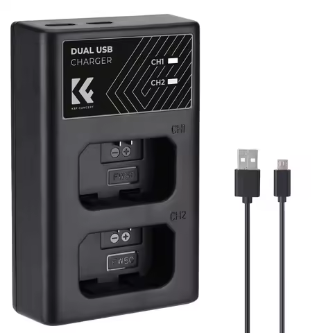 K&F Concept NP-FW50 Battery Charge NP FW50 Dual/Triple Channels Charger fo Sony Camera NEX Series a5