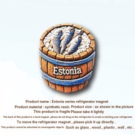 [Three-Dimensional Refrigerator Stickers] Estonia Smoked Fish Bucket Souvenir Magnetic Stickers