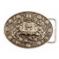 巨蟹座德國銀皮帶扣，十二生肖小龍蝦鎳銀皮帶