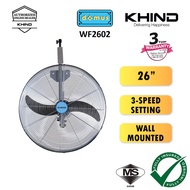 Khind 26 Inch Industrial Wall Fan with 3 Speeds Metal Blade Kipas Angin Dinding Besar 26 Murah 墙壁风扇 WF2602