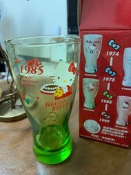 7-11 Hello Kitty 40週年紀念 綠色玻璃杯