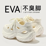 Thick-Soled Hole Shoes Summer Fashion Laced-Up Anti-Slip eva Sandals Outer Wear Beach Shoes EVA Wadi