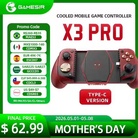 GameSir X3 Pro Bluetooth mobile game controller-Disney IP Deadpool With Hall Effect Dual Rumble Moto
