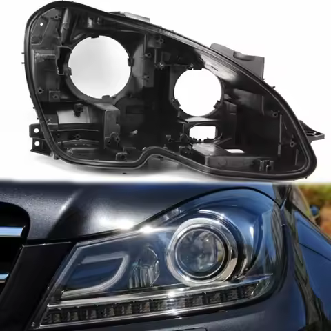 For Mercedes-Benz W204 C180 C200 C260 2011-2013 Headlight Housing Light Box Light Housing Plastic He