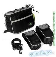 Waterproof bike handlebar bag front beam bag to increase mountain bike front pack bicycle saddle bag