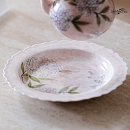 Ceramic Tea Serving Tray Vintage Hydrangea Art Decorative Serving Tray For Tea Lovers