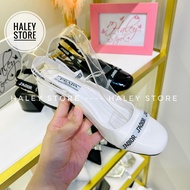 Giày búp bê marry JDR HALEY STORE gót vuông 5cm mũi tròn đính nơ chữ tiểu thư công chúa cổ điển vint