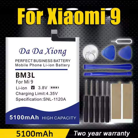 BM3L 5100mAh Battery For Xiaomi 9 Mi9 M9 Mi 9 BM3L High Quality Phone Replacement Batteries +Tools