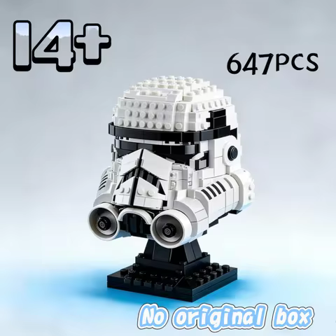 Hot Toys 647PCS Stormtrooper Helmet War Spaceship Battle Building Blocks Compatible 75276 Education 