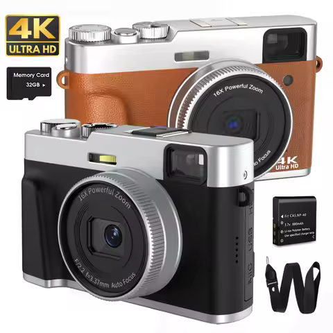 4K Digital Camera Auto Focus 48MP Vlogging Camera for YouTube and Anti-Shake Video Camera with Viewf