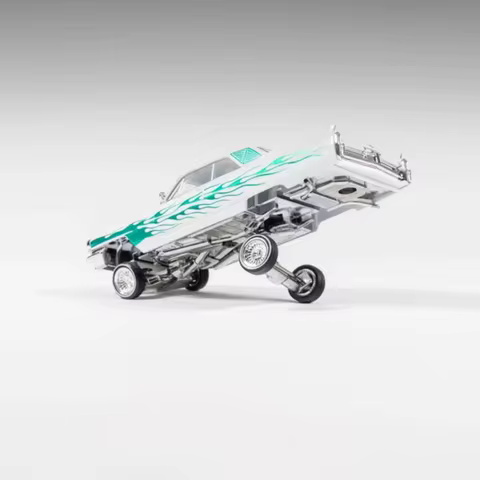 Diecast 1:64 Scale 97M 1964 Coupe DeVille Lowrider Alloy Simulation Car Model Static Display Collect