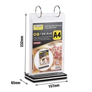 A4/A5 Size Restaurant Menu Stand Shop Promos Holder Desktop Photo Card Holder Acrylic Display Stand
