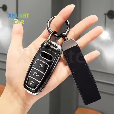 Fashion TPU Auto Shell Fob Protector Holder for Audi A6 A7 A8 E-tron Q5 Q8 C8 D5 Car Remote Key Case