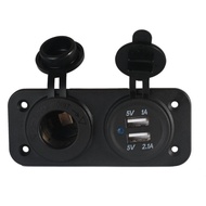 ONE STOP MARINE POWER SOCKET WITH 2 PORT USB SOCKET 105 X 42.5MM DC12V