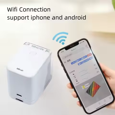 Kongten Mbrush Portable Color Printer Wireless Buletooth Handheld Tattoo Logo Inkjet HD Printing DIY