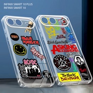 Softcase hp for Infinix Smart 10 plus Latest 2025 Clear Glossy Metal Phone Case - YM17