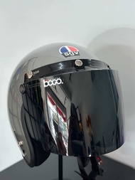 Visor BOGO Helmet Clear / Tinted / Dark Grey / Smoke BLACK CAP