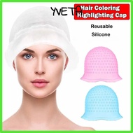 YVETA Hair Coloring Highlighting Cap, With Hook Reusable Hair Coloring Hat,  Silicone Hair Dying Fro