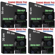 Jumbo Plain Mousepad 80x50cm Black Thick Mouse pad XXXL 90cm 40cm 80cm 50cm 60cm 30cm 70cm Black Gam