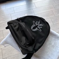Dior Rider 昆蟲圖騰尼龍拉鏈口袋後背包（黑色）