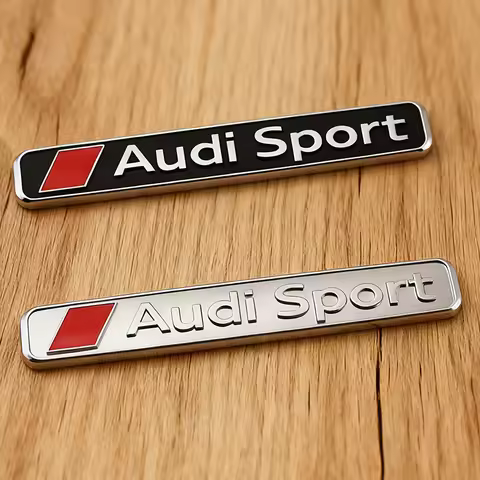 3D ABS Audi Sport Badge Car Rear Trunk Decoration Sticker Side Body Fender Emblem for Audi A4 B5 B6 