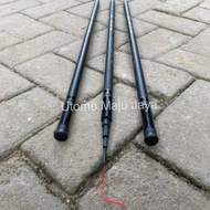 Tegek Black Fishing Rod Fiberglass Fishing Rod 2.7 3.6 Meters