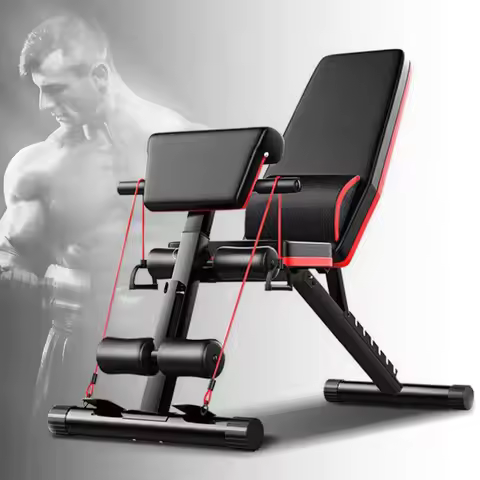 Foldable Dumbbell Bench Weight Training Fitness Incline Adjustable Workout Gym