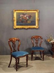 英國 Antique 高品質 桃花心木 雕刻 單椅 餐椅 書桌椅 古董椅  ch0992【卡卡頌  歐洲古董】