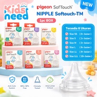 (NEW) PIGEON Wideneck SoftTouch TM Nipple size SS SML LL LLL 1pcs Ori Pigeon