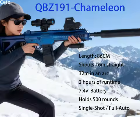 Chameleon M416 Gel Blasters Gun, High-Performance Full Auto Electric Gel Ball Blaster with 18m Range