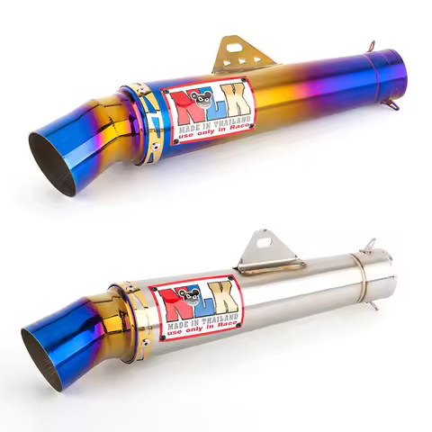 Universal 38mm 51mm Motorcycle Exhaust Pipe For Muffler Carbon Fiber Exhaust for LC135 Wave 125 MIO1