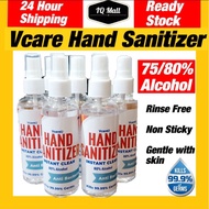 🚀24Hr Ship🚀{VCareU}Hand Sanitizer 75%/80%Alcohol 100ml Spray type Kill 99.9% gems酒精 消毒液
