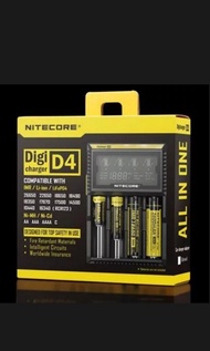 Nitecore New D4 充電器  LCD屏幕顯示充電狀態 獨立 4位 Li-ion 鋰電池 Ni-MH 鎳氫電池