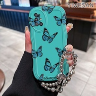 YIWESAN Casing Hp Untuk Samsung Galaxy A51 M40s Case HP Casing cantik model kupu-kupu Kesing Cesing 