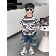 26 New Arrivals Boys Summer Suit Short-Sleeved t-Shirt 2026 New Style 2-3 Years Old 4 Boys Baby Summ