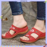 Women Slippers Sandal Flower Platform Colorful Ethnic Wedge Sandal Ladies Casual Fashion Sandals
