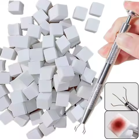Mini Square Nail Art Sponge 4 Claws Metal Grabber Pen Nail Sponge Manicure Tools Gradient Brush Glit
