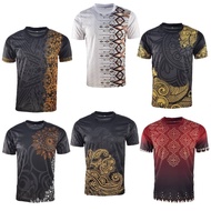 Men T-shirt Batik Design Jersey Material Baju T-shirt Lelaki Jersey Batik | Size M - 2XL