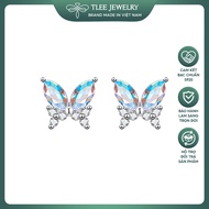 TLEE women's silver earrings, sparkling silver butterfly earrings TLEE JEWELRY B0413