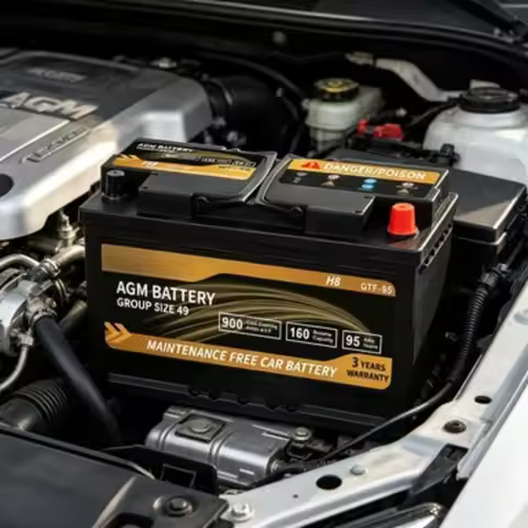 H8 Group 49 Automotive AGM Battery 12V 95Ah 900CCA 160 Reserve Capacity